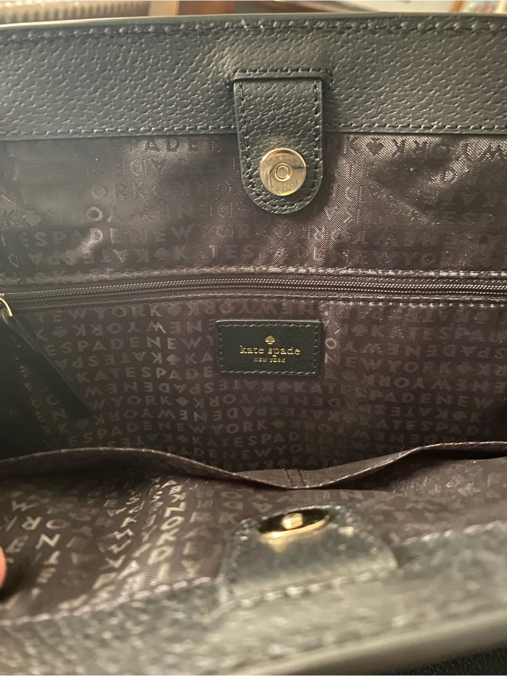kate spade Black and White Colorblock Tote